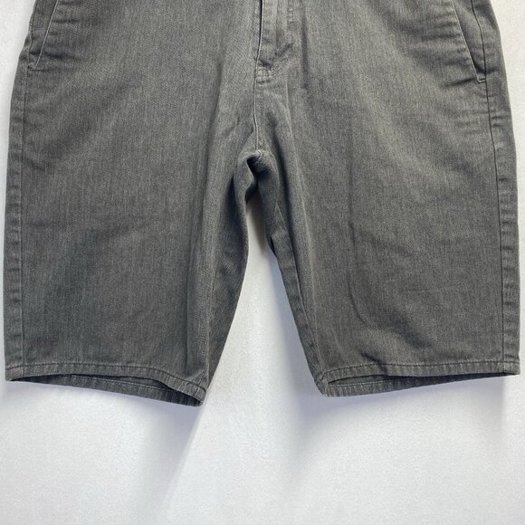 Volcom Corpo Class Casual Chino Shorts Men Size 30 Charcoal Slash Pockets Used - Picture 9 of 16